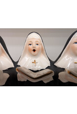 Vintage 3 Nuns Singing Ceramic Religious Figurine , Silent Night