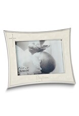 Roman, Inc Silver-tone Ivory Enameled Baptism Frame (4 x 6)