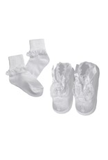 Lauren Madison Girl's Baptism Socks and Shoes Set