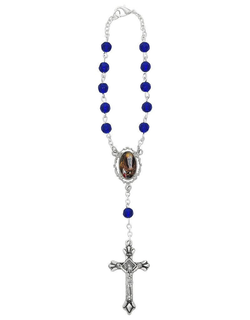 McVan Blue Our Lady of Lourdes Auto Rosary