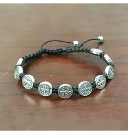 Lumen Mundi St. Benedict Slip Knot Bracelet - Black