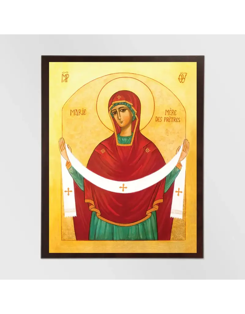 Altar + Home Mary the Mother of Priests - Icon Reproduction 4" X 5"
