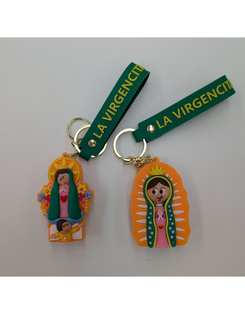 Blessed Mother Rubber Keychain