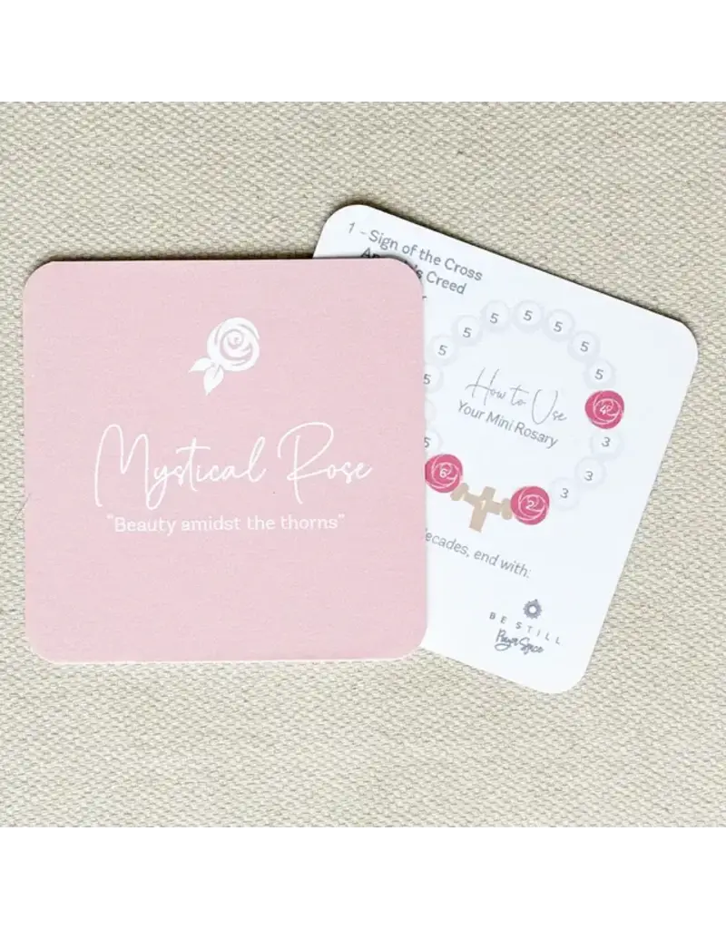 Be Still Prayer Space Mini Rosary – Mystical Rose