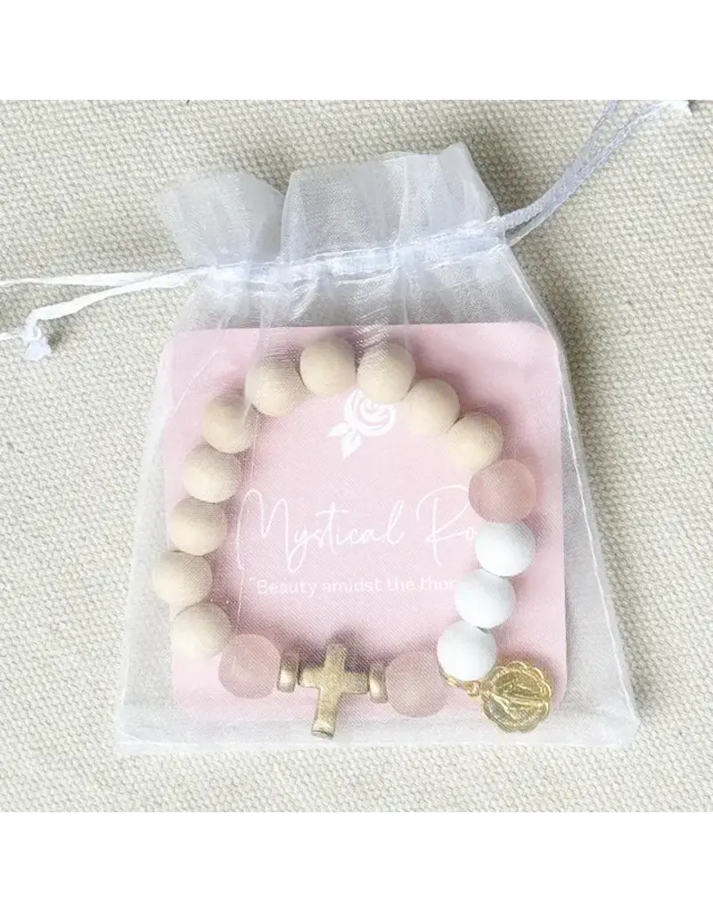 Be Still Prayer Space Mini Rosary Bracelet – Mystical Rose | Be Still Prayer Space