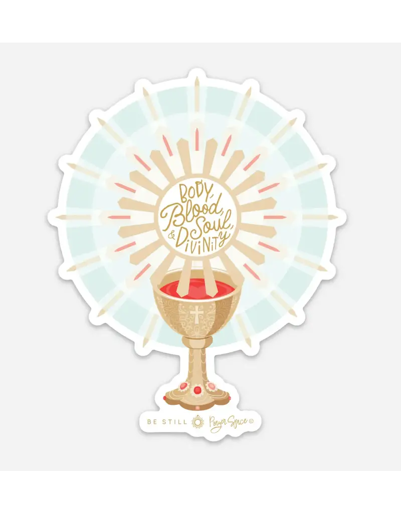 Be Still Prayer Space Blessed Sacrament Sticker 3.5" x 4.5"