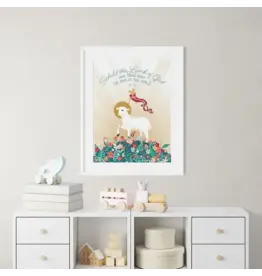 Be Still Prayer Space 11" x 14" White Frame Lamb of God