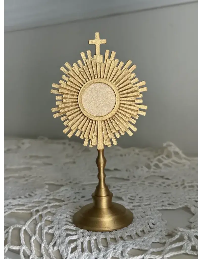 Be Still Prayer Space 3D Printed Gold Monstrance 5.5"