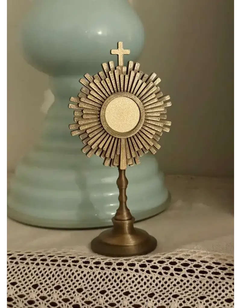 Be Still Prayer Space 3D Printed Bronze Monstrance 5.5"