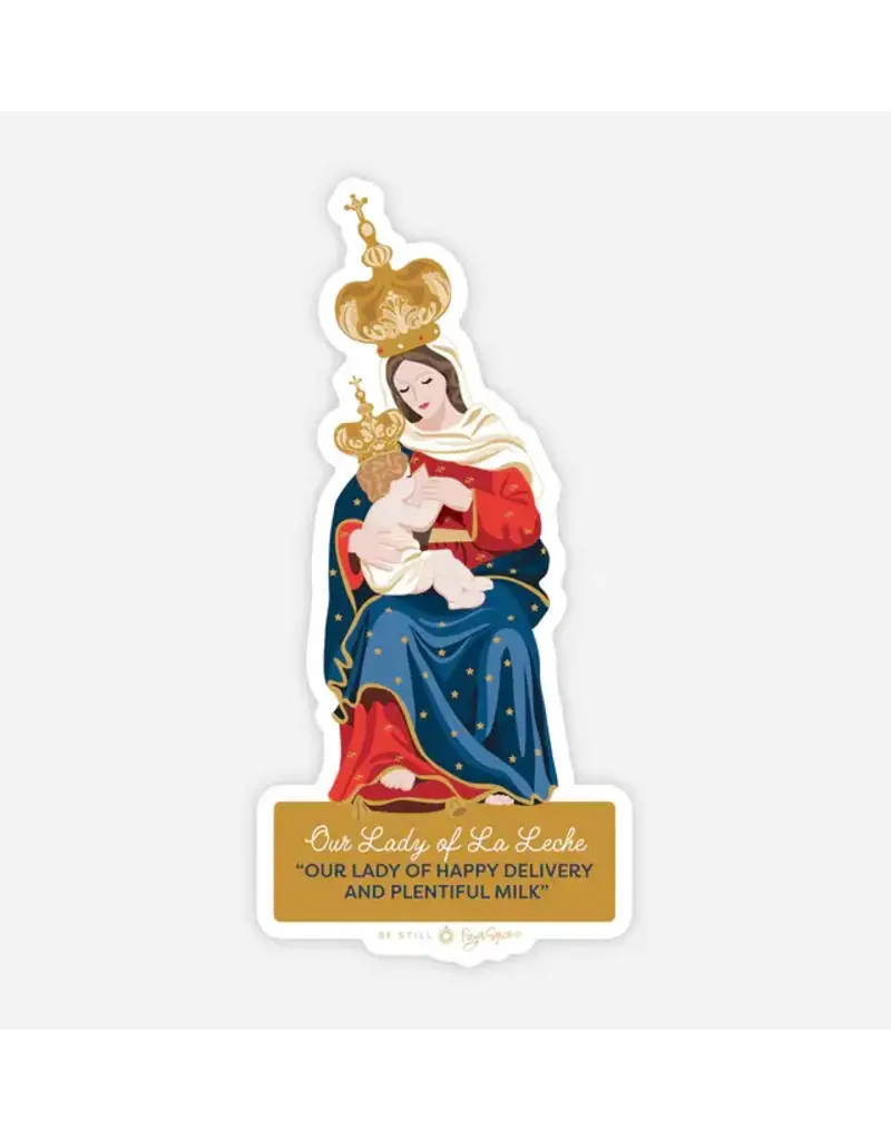 Be Still Prayer Space Our Lady of La Leche Sticker with Card | Be Still Prayer Space