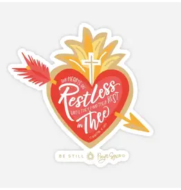 Be Still Prayer Space Restless Heart Sticker | Be Still Prayer Space