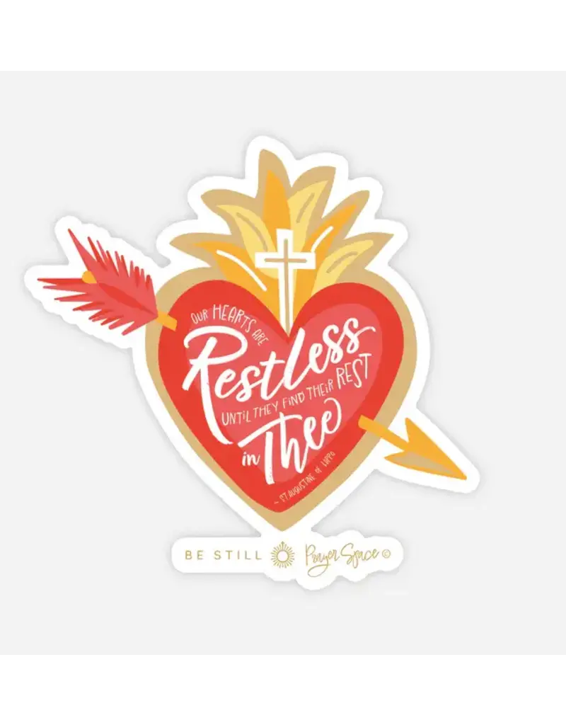 Be Still Prayer Space Restless Heart Sticker | Be Still Prayer Space