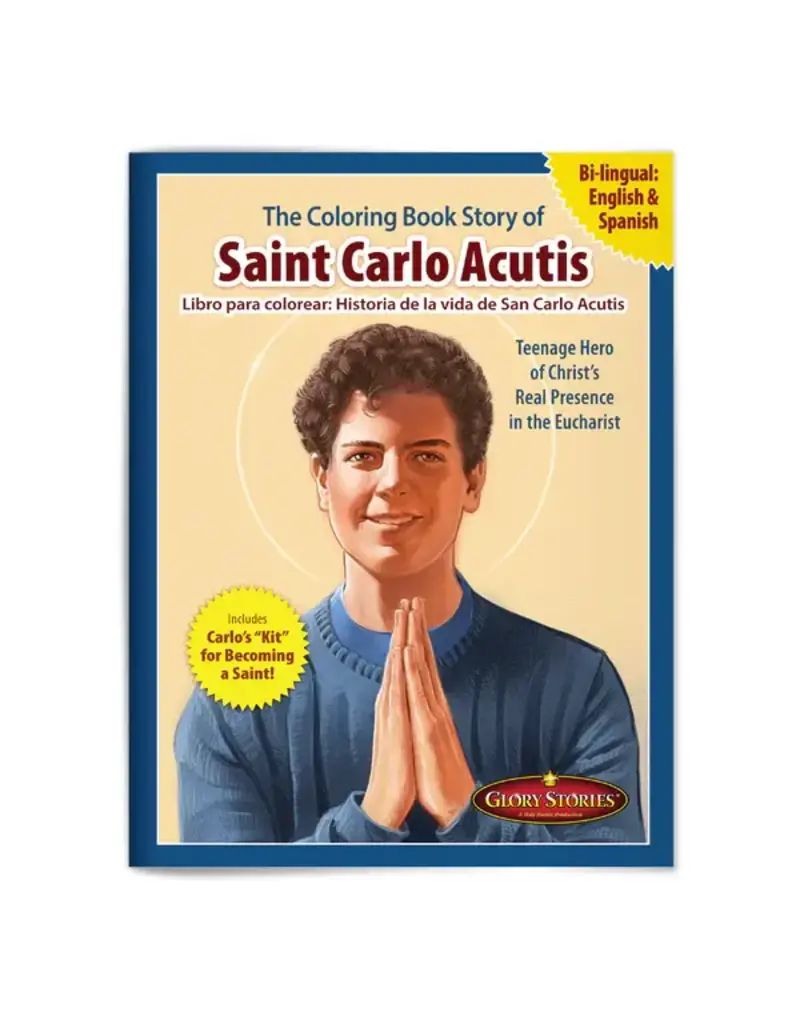 Holy Heroes Saint Carlo Acutis bi-lingual Coloring Book