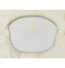 Lumen Mundi White Large Rosary Pouch