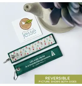 The Stump of Jesse Woven Keychain & Bag Tag - Life with Christ St. John Paul II