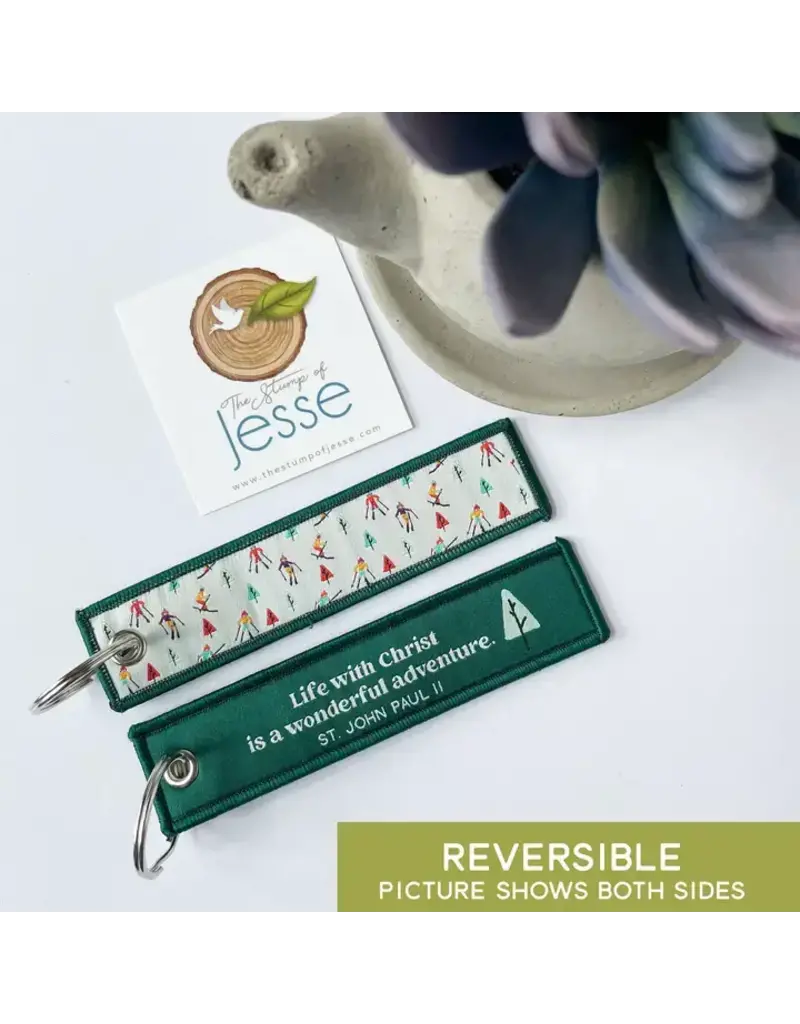 The Stump of Jesse Woven Keychain & Bag Tag - Life with Christ St. John Paul II