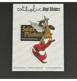 The Retro- A Full of Grace USA Company St. Michael in Gold Decal