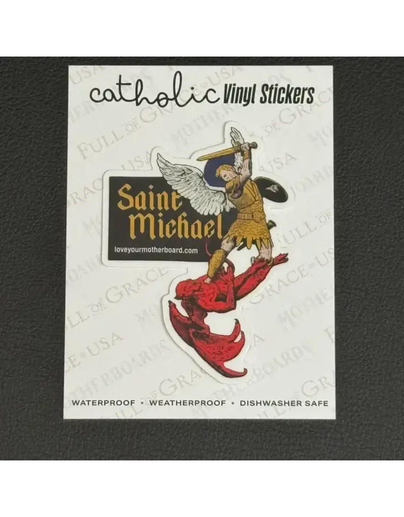The Retro- A Full of Grace USA Company St. Michael in Gold Decal