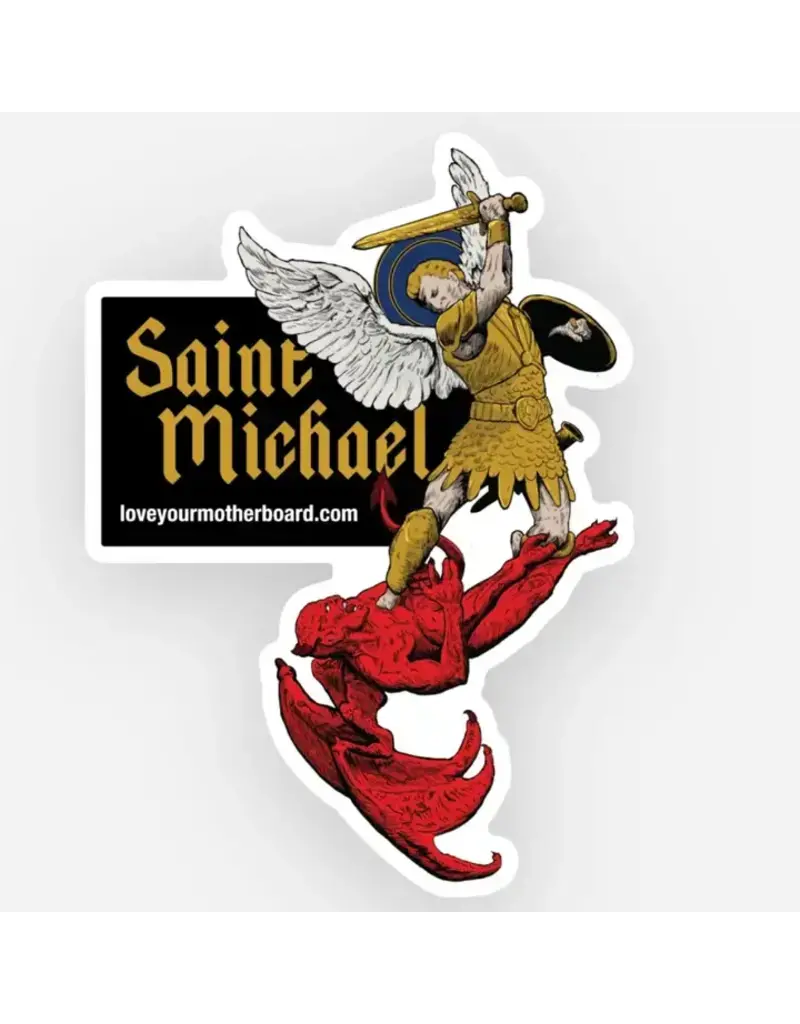 The Retro- A Full of Grace USA Company St. Michael in Gold Decal