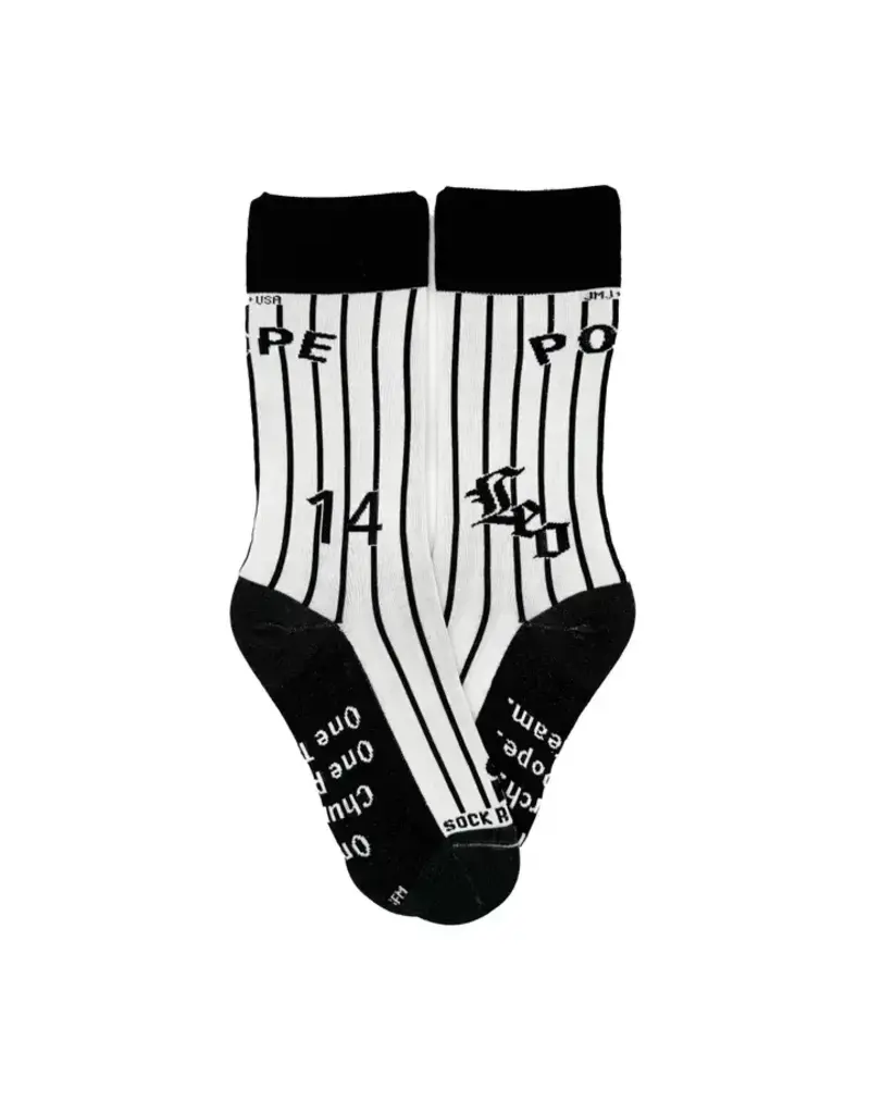 Sock Religious Pope Leo XIV White Socks - Adult Socks