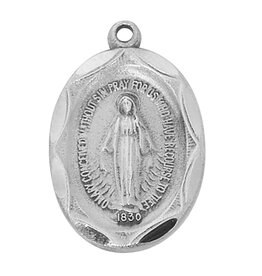 McVan PEWTER MIRACULOUS MEDAL, 18"chain