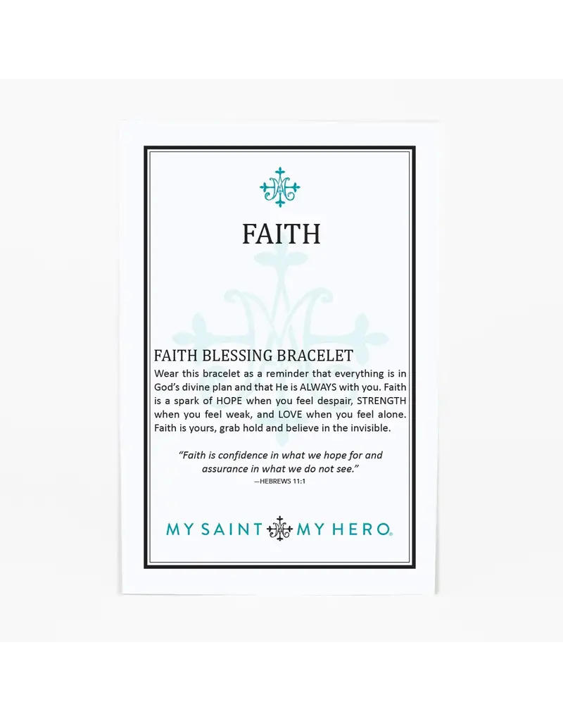 My Saint My Hero Faith Blessing Bracelet - Black / Mixed