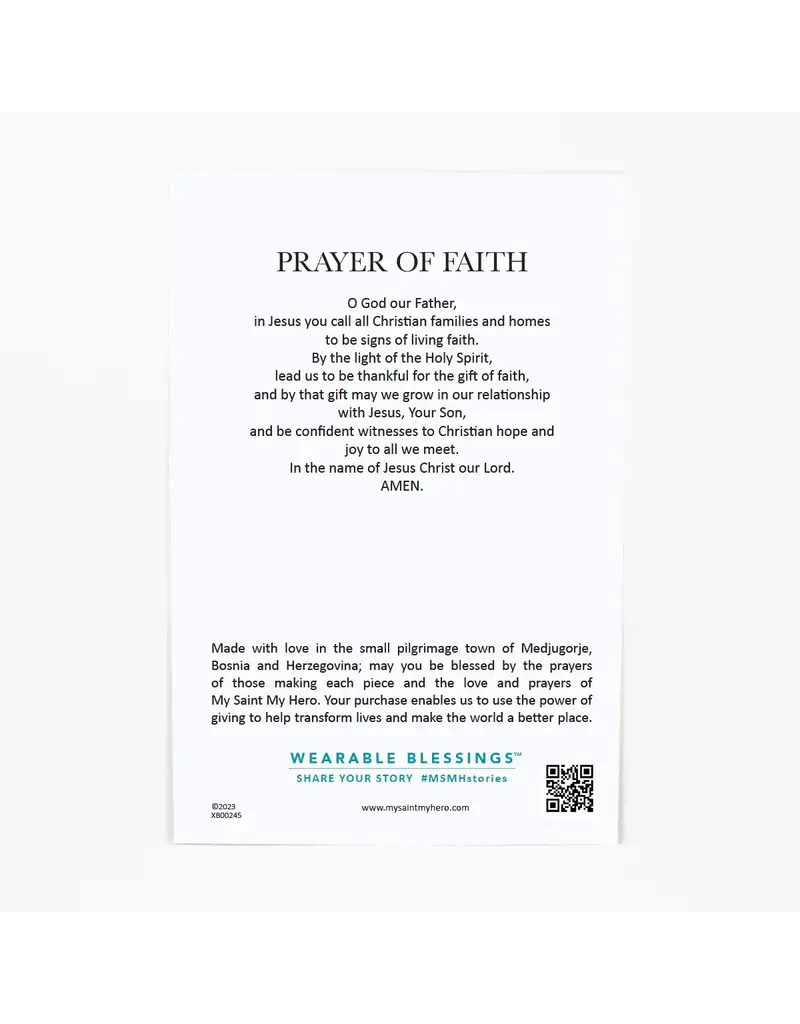 My Saint My Hero Faith Blessing Bracelet - Black / Mixed