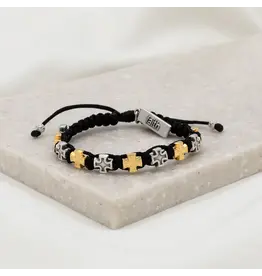 My Saint My Hero Faith Blessing Bracelet - Black / Mixed