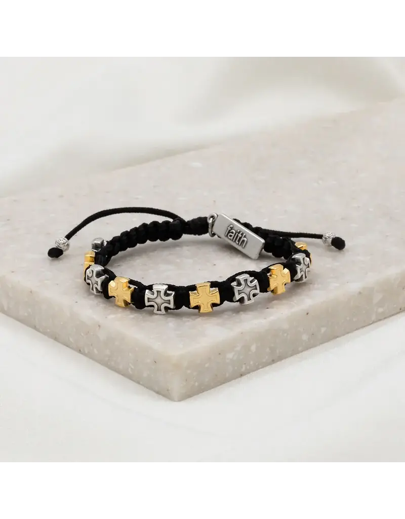 My Saint My Hero Faith Blessing Bracelet - Black / Mixed