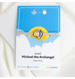 My Saint My Hero Tiny Saints Archangel Michael Bracelet - Adult / Tan