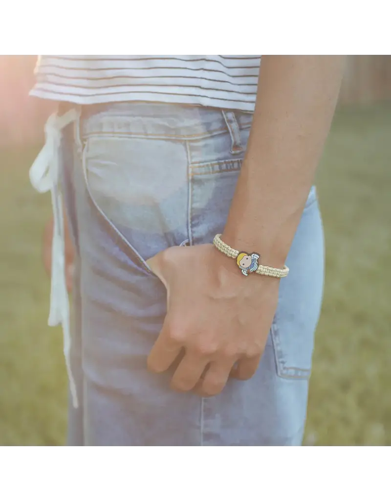 My Saint My Hero Tiny Saints Archangel Michael Bracelet - Adult / Tan