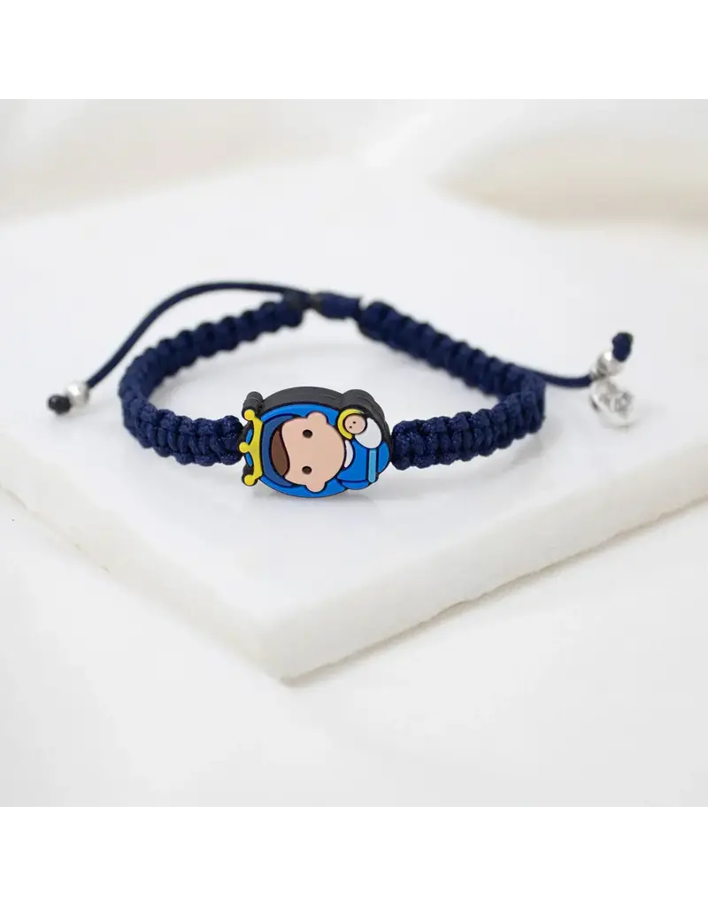 My Saint My Hero Tiny Saints Mary, Blessed Mother Bracelet - Adult / Black