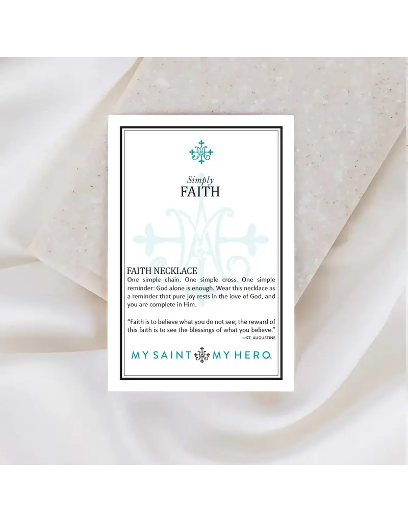 My Saint My Hero Simply Faith Necklace - Silver