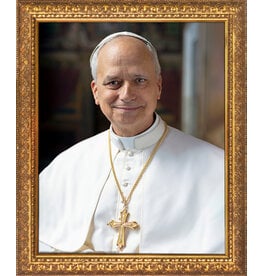 Nelson Fine Art and Gifts Pope Leo XIV Formal Portrait Framed Art 12 x 16" ornate frame