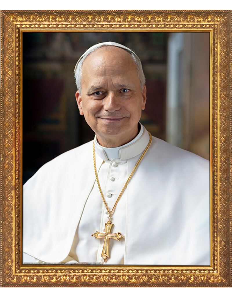 Nelson Fine Art and Gifts Pope Leo XIV Formal Portrait Framed Art 12 x 16" ornate frame