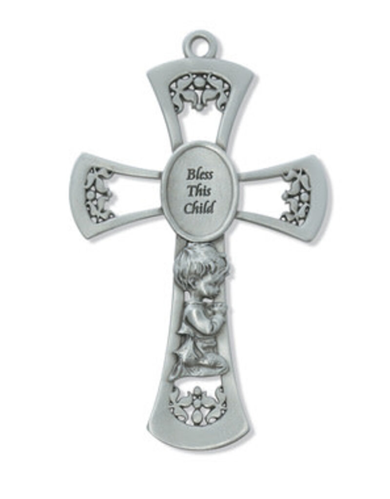 McVan 6" Pewter Baby Boy Cross