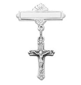 McVan Sterling Silver Crucifix Baby Pin