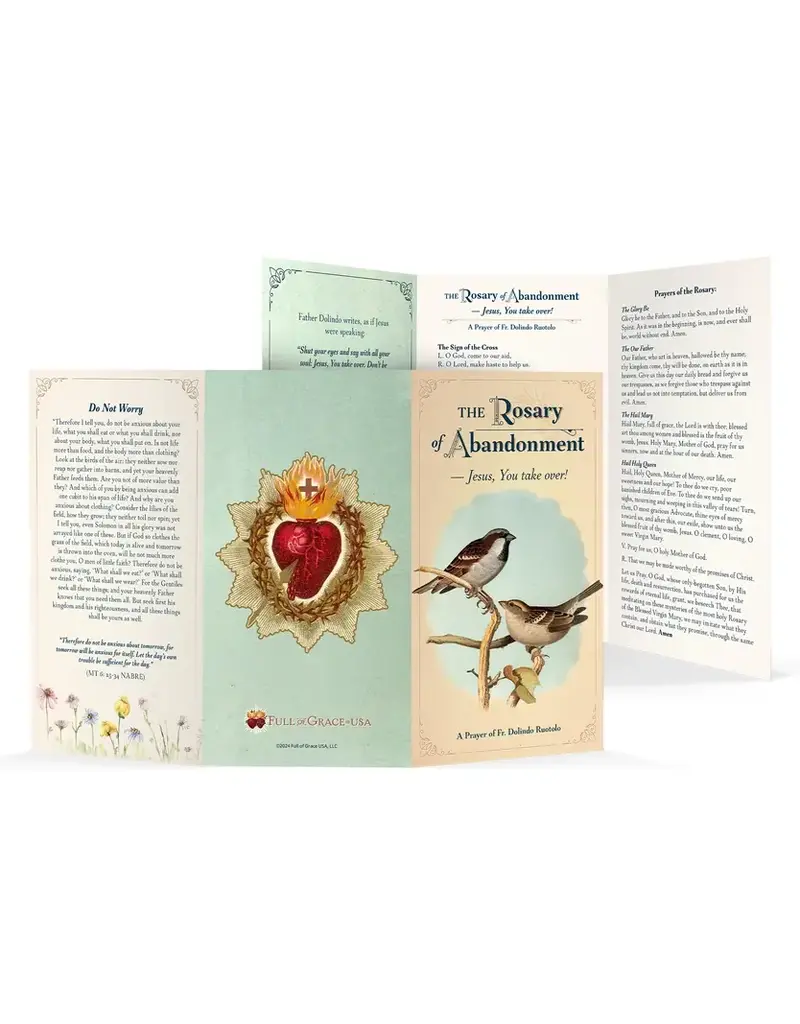 Full of Grace USA The Rosary of Abandonment. A Prayer of Fr Dolindo Ruotolo, Trifold Card