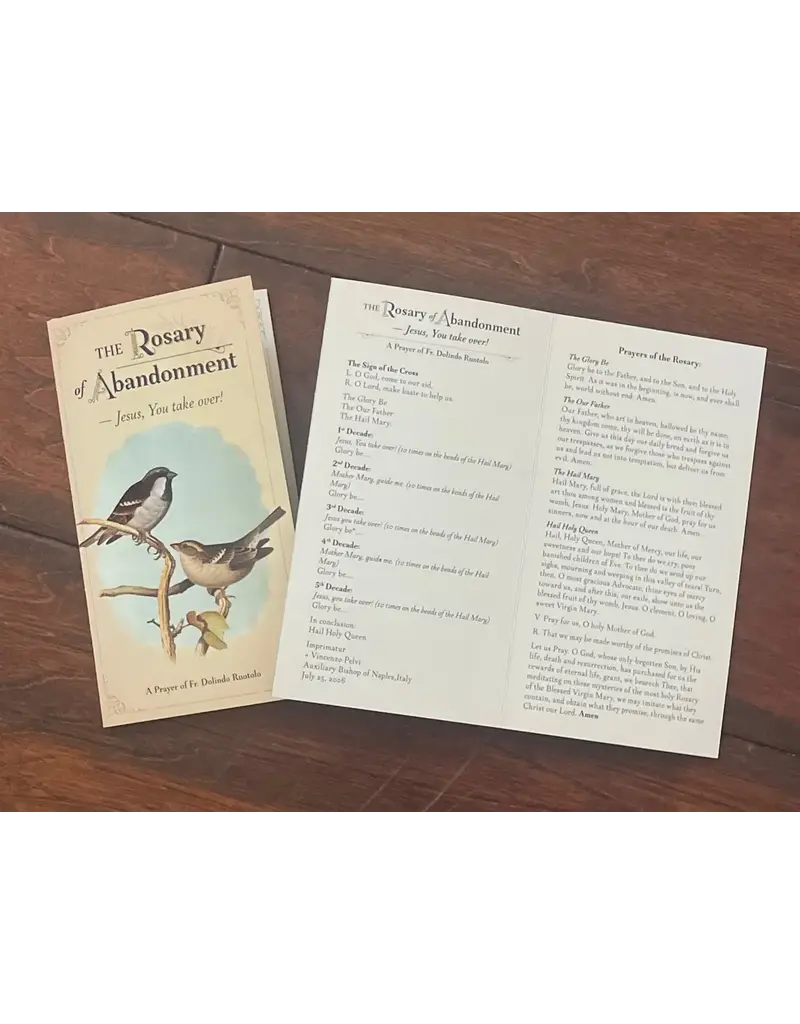 Full of Grace USA The Rosary of Abandonment. A Prayer of Fr Dolindo Ruotolo, Trifold Card