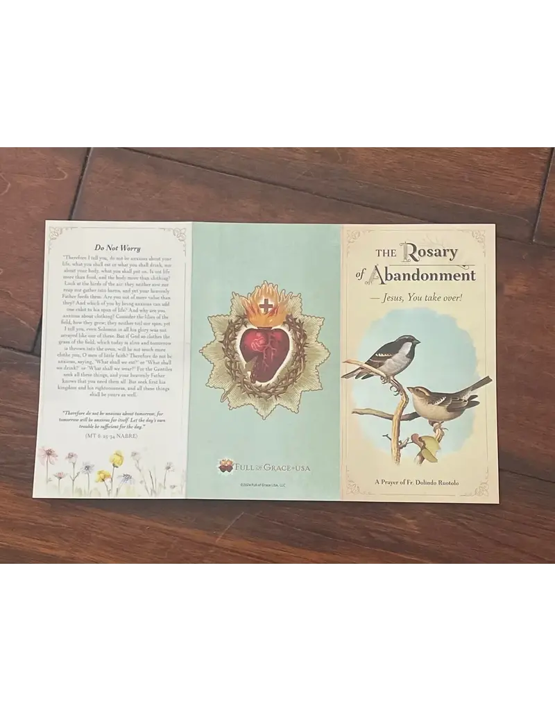 Full of Grace USA The Rosary of Abandonment. A Prayer of Fr Dolindo Ruotolo, Trifold Card