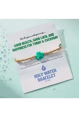 Holy Water Lucky Shamrock Bracelet| Yellow gold