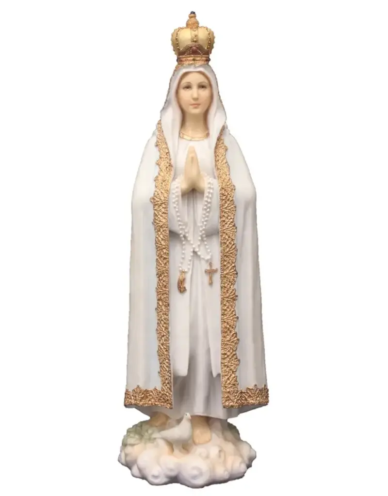 Goldscheider of Vienna Our Lady of Fatima Statue in Color 10"