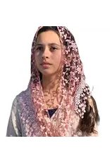 Oremus Mercy Cherry Blossom Veil - BURGUNDY (48″ x 13″)
