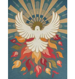 Be Still Prayer Space 9.5 x 12" Gold Framed Holy Spirit