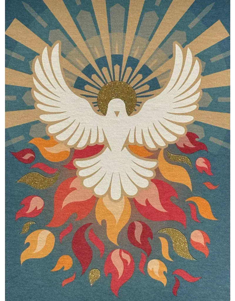 Be Still Prayer Space 9.5 x 12" Gold Framed Holy Spirit