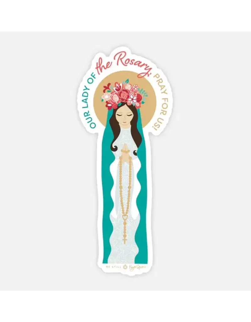 Be Still Prayer Space Our Lady of the Rosary Sticker with Card | Be Still Prayer Space