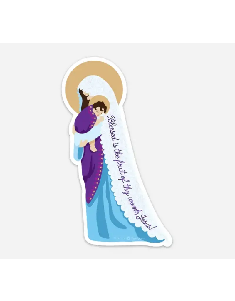 Be Still Prayer Space Madonna & Child Sticker with Card | Be Still Prayer Space
