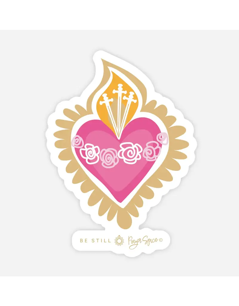 Be Still Prayer Space Immaculate Heart of Mary Sticker | Be Still Prayer Space
