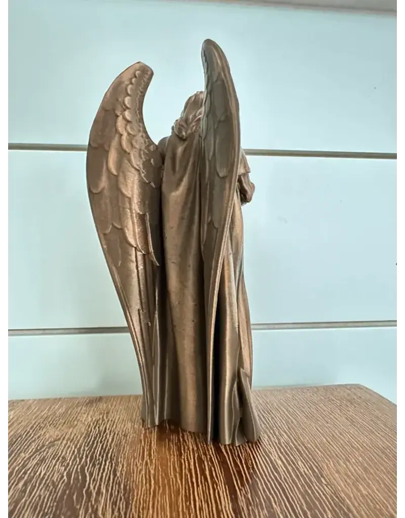 Be Still Prayer Space 3D Printed 4" St. Michael and Shield Statue | Gold