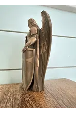Be Still Prayer Space 3D Printed 4" St. Michael and Shield Statue | Gold